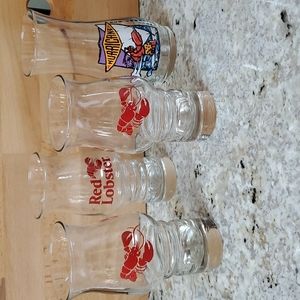 4 Red Lobster Collectable glasses